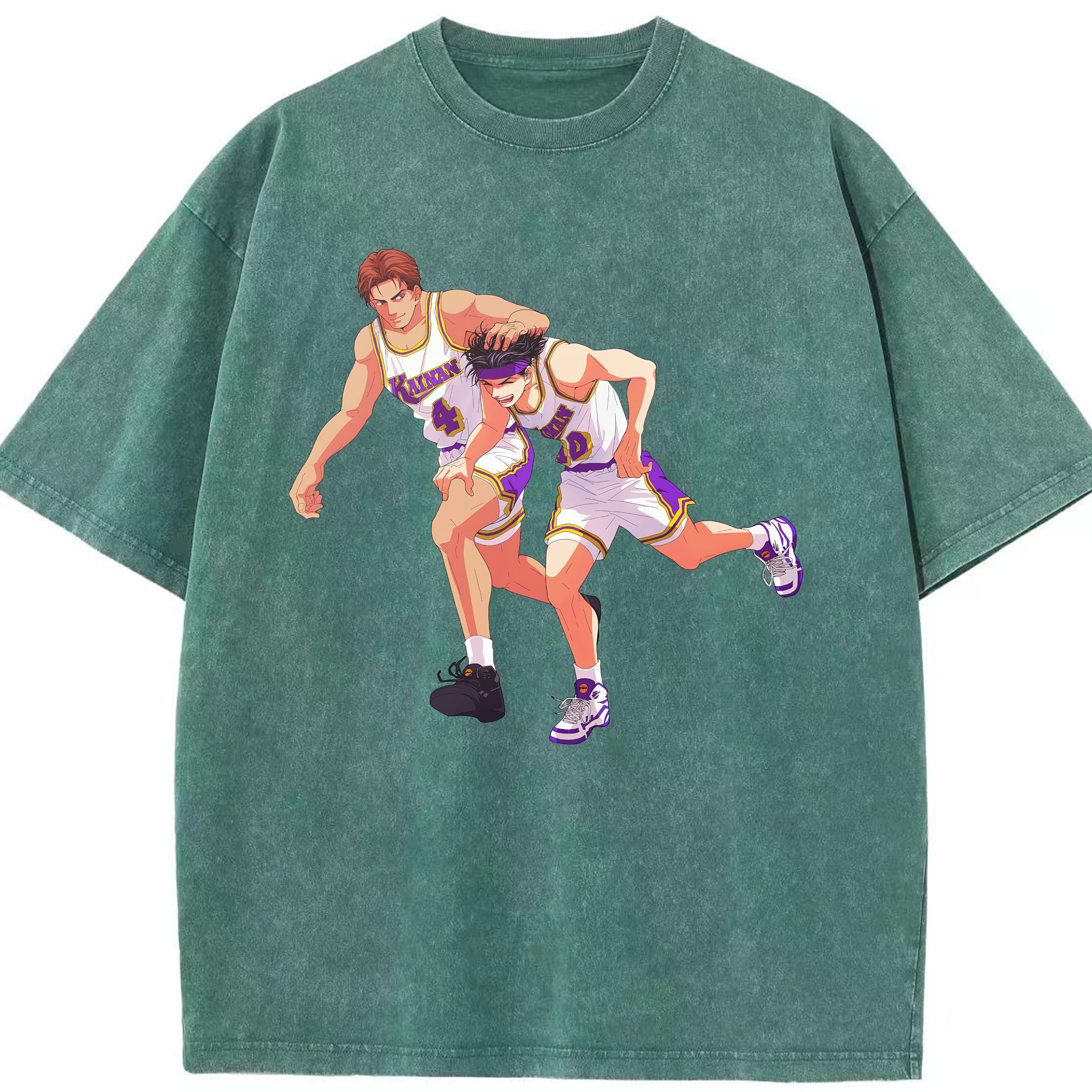 （画像用） SLAM DUNK／スラムダンク 綿100% ヴィンテージ風 半袖Tシャツ（フロントプリント）